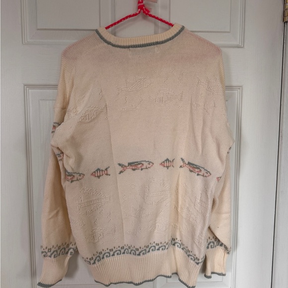 Vintage 80s/90s Fish Knit Sweater - Made in Scotland - Picture 5 of 7